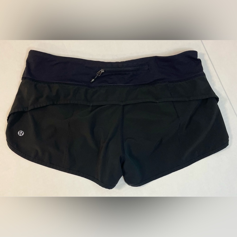 Ladies Size 8 Lululemon 2.5” Inseam Black Speed Shorts